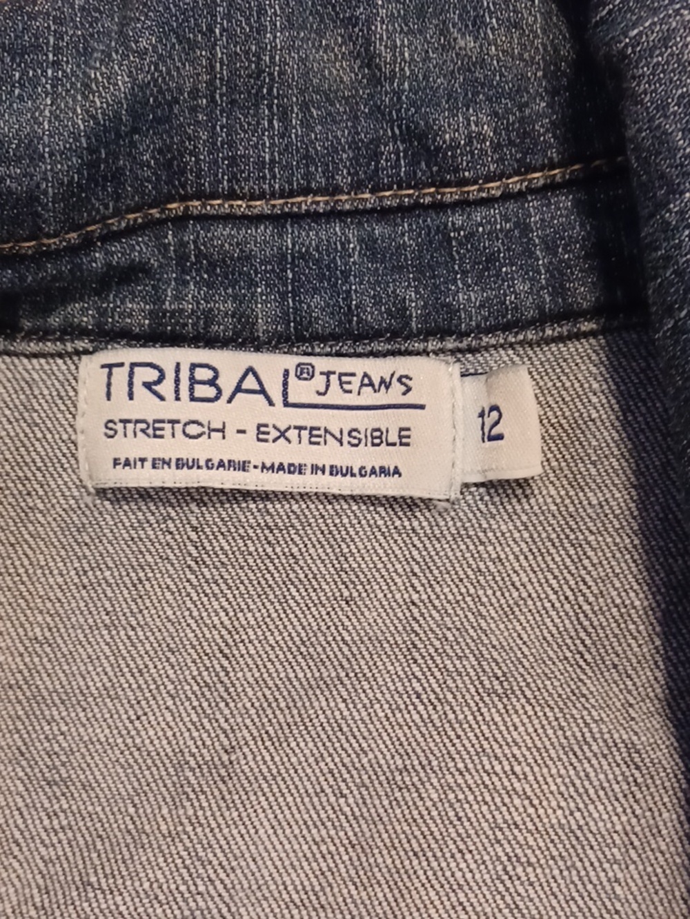 Tribal Jeans Stretch Denim Vest - Blue - Picture 2 of 3